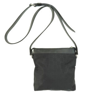 Gucci messenger Black bag GG canvas shoulder